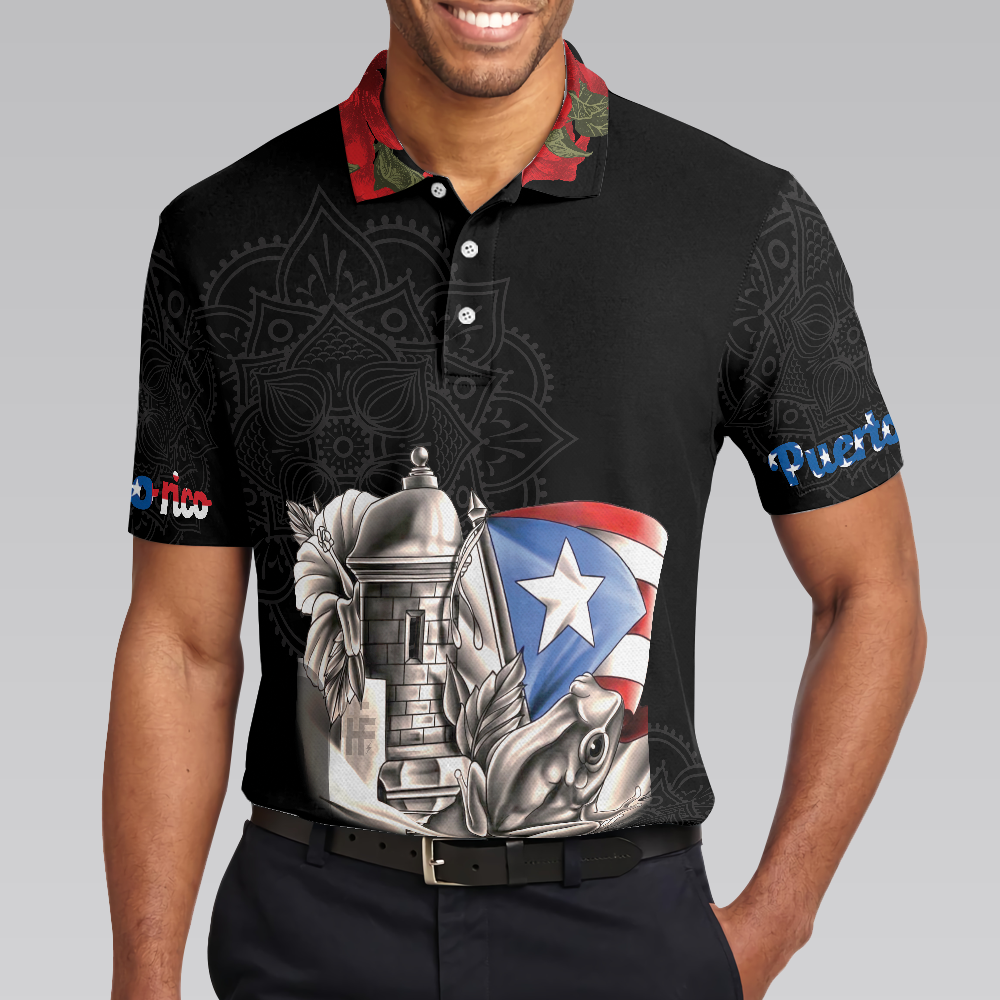 Puerto Rico Manga Flower Polo Shirt US Polo Shirt For Men And Women Best Gift For American Fans - 4