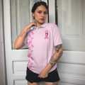 In October We Wear Pink Short Sleeve Women Polo Shirt - 4