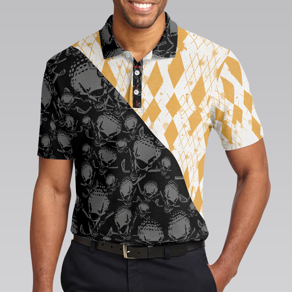 Golf The Only Sport Where You Can Drink  Drive Polo Shirt Skull Drinking Polo Shirt For Golfers Best Argyle Shirt - 4