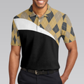 Just A Man Who Loves Golf  Beer Polo Shirt Argyle Pattern Polo Style Golfing Shirt For Men Best Drinking Golf Shirt - 5