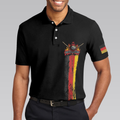 German Flag Master Baiter Golf Polo Shirt Black Wet Paint Skull Polo Shirt Best Golf Shirt For Men - 5