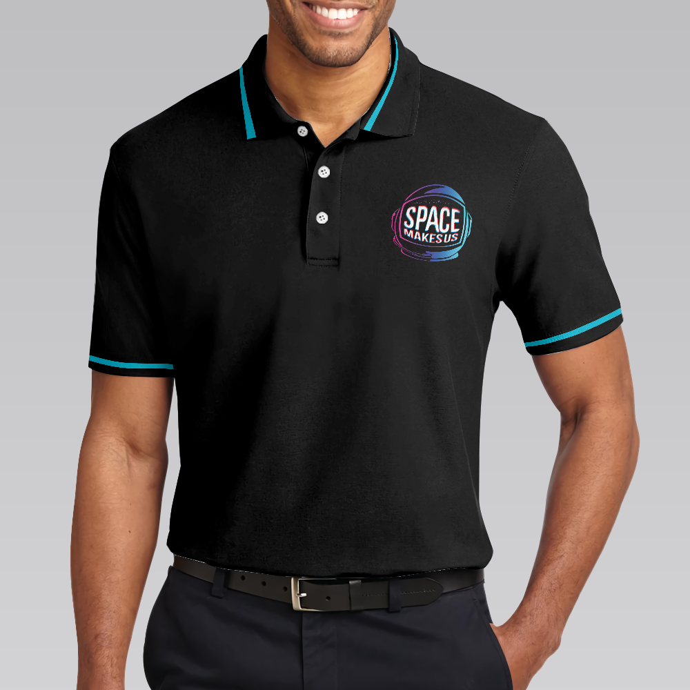 Once You Go Black Never Go Back Astronaut Polo Shirt Astronaut Shirt For Men - 4