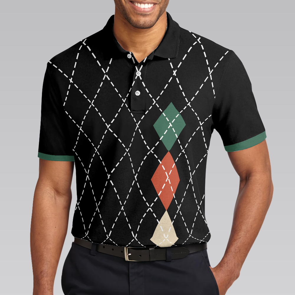 Best Dad By Par Polo Shirt Best Argyle Pattern Golf Shirt For Male Golf Gift Idea For Dad On Fathers Day - 5