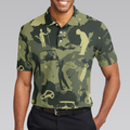 Camouflage Texture Golf Set Short Sleeve Polo Shirt Military Polo Shirt Camo Golf Shirt For Men - 4