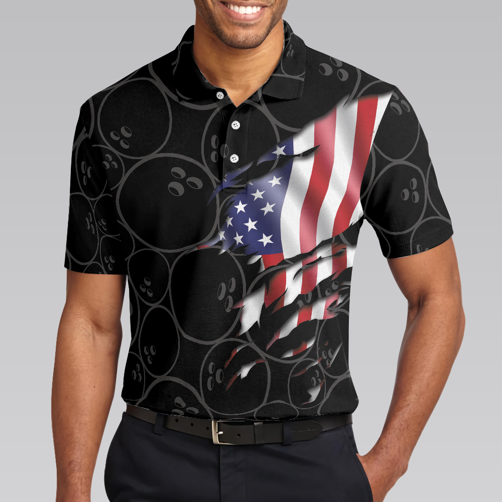 Thats How I Roll Bowling Shirt For Men Polo Shirt American Flag Bowling Shirt For Male Bowlers - 5