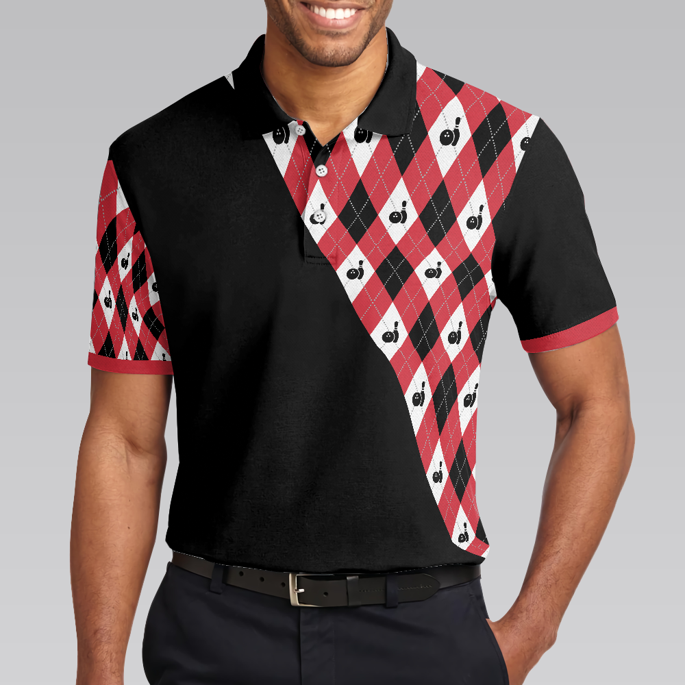 They See Me Bowlin They Hatin Polo Shirt Bowling Plaid Pattern Shirt Funny Polo Shirt With Sayings - 4