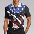 I Play Bowling Because I Like It Not Because Im Good At It Polo Shirt American Flag Bowling Shirt For Men - 4