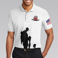 US Veteran Lest We Forget Polo Shirt Military American Flag Golf Shirt For Men - 4