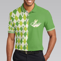 Im Not Swearing Im Using My Golf Words Polo Shirt Green Argyle Pattern Golf Shirt For Male Golfers - 4