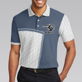 The Art Of Playing Fetch With Yourself Golf Polo Shirt Funny White And Blue Golf Shirt For Men - 5