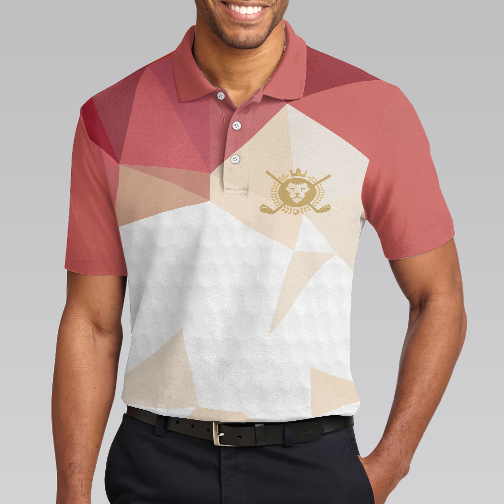 Rip It Sip It Grip It Golfer Golf Polo Shirt White And Pink Golfing Shirt For Male Players Simple Golf Shirt Design - 5