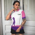 Swing Swear Look For Ball Repeat Golf Short Sleeve Women Polo Shirt White And Pink Golf Shirt For Ladies Unique Female Golf Gift - 5