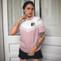 Tee Time Golf Short Sleeve Women Polo Shirt White And Pink Golf Shirt For Ladies - 4