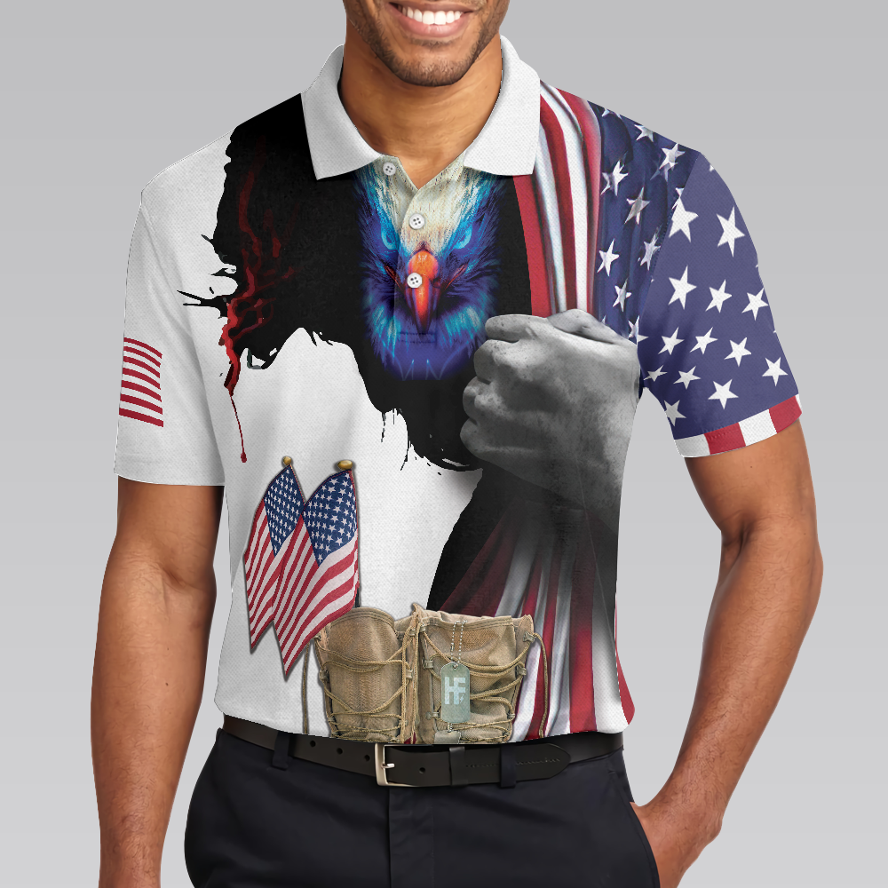 Every Veteran Is A Hero Polo Shirt Eagle American Flag Polo Shirt Patriotic Veteran Shirt For Men - 5