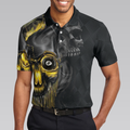 Skull Billiards Polo Shirt Black Skull Billiards Shirt Design For Men Scary Halloween Gift Idea - 5