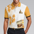 Golfing And Drinking Solve My Problems Polo Shirt Argyle Pattern Whisky Polo Shirt Wine Golf Shirt For Men - 4