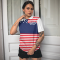 Lady Squad America Flag Golf Shirt Short Sleeve Women Polo Shirt - 5