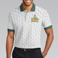 My Green Jacket Is In The Wash Polo Shirt White Golf Pattern Forest Green American Flag Golf Shirt For Men - 5