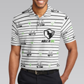 Golf Equipment Stripe Line Polo Shirt Black And White Golfing Polo Shirt Best Golf Shirt For Men - 5