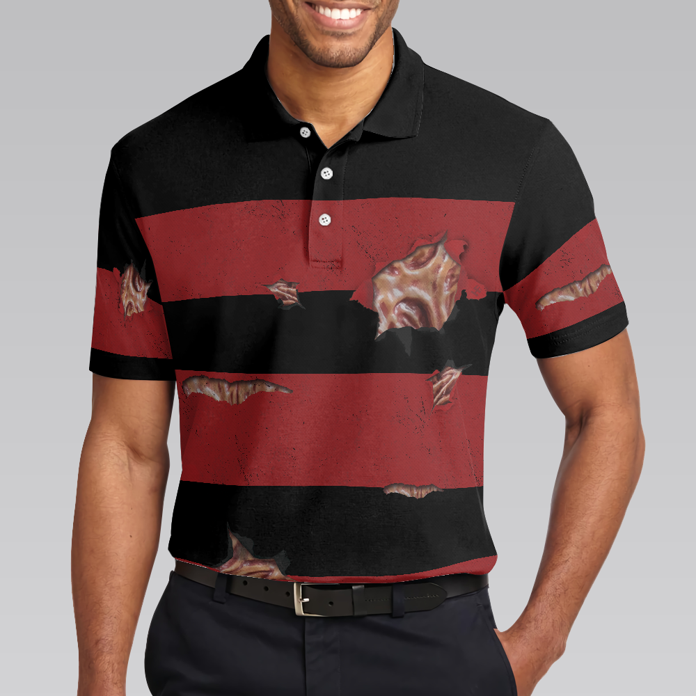 The Nightmare Is Coming To Town Halloween Polo Shirt Scary Halloween Shirt For Men - 5