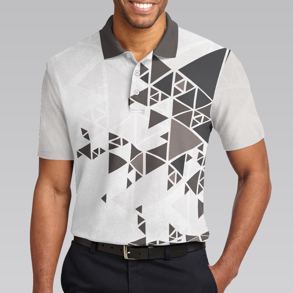 I Regard Golf As An Expensive Way Of Playing Marbles Polo Shirt Black And White Golf Shirt For Men - 4