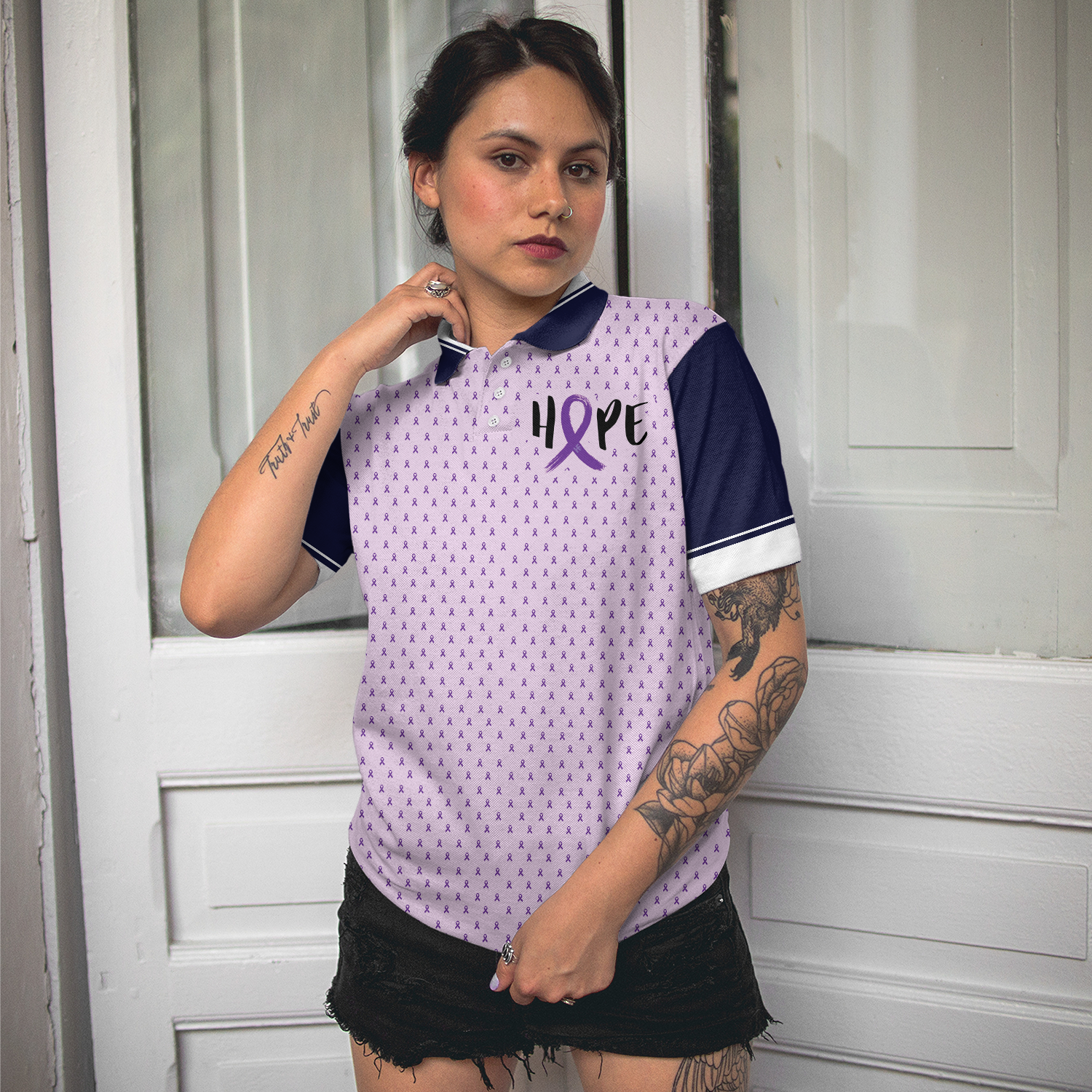 You Picked The Wrong Girl Lupus Awareness Short Sleeve Women Polo Shirt Purple Lupus Awareness Month Shirt - 4