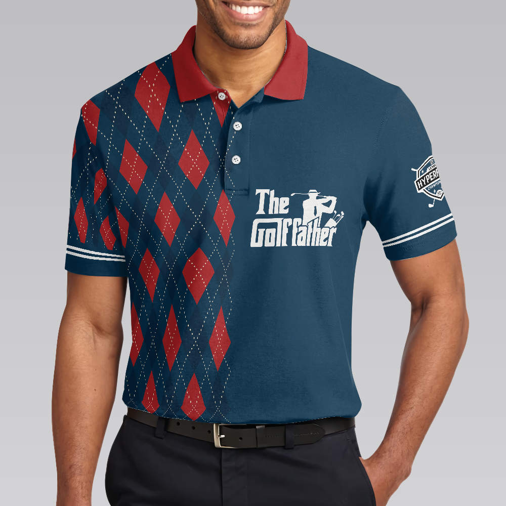 Best Papa By Par Argyle Pattern Custom Polo Shirt Personalized Polo Shirt Best Golf Shirt For Men - 5