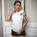 I Golf Like A Girl Try To Keep Up Leopard Pattern Short Sleeve Women Polo Shirt - 4