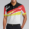 German Flag Golf Texture Short Sleeve All Over Print Polo Shirt Paint Art Polo Shirt Best Golf Shirt For Men - 5