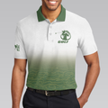 Elegant Born To Golf Forced To Work Golf Polo Shirt White And Green Golf Shirt For Men - 5