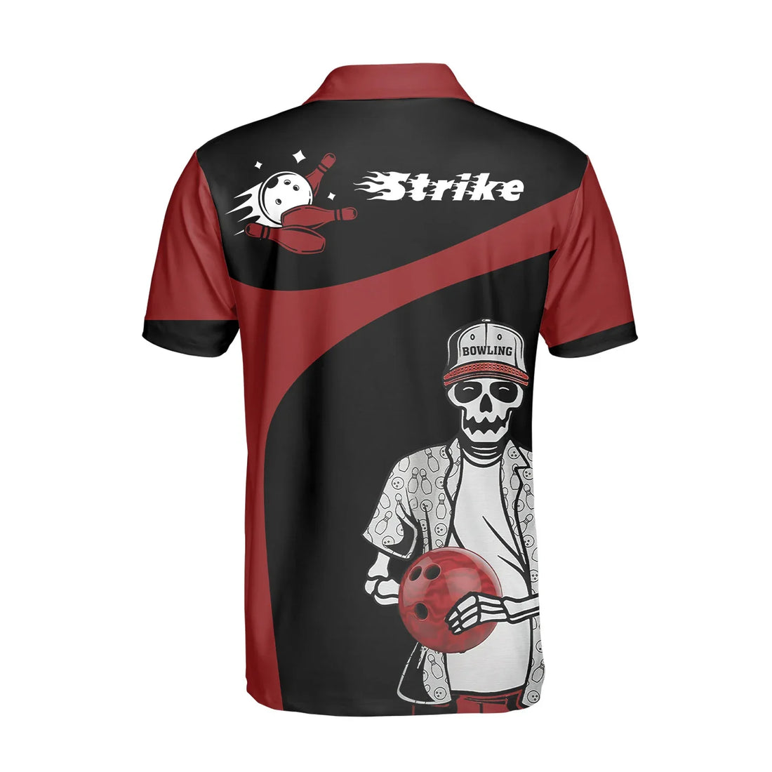 Personalized Skeleton Billiards Pool Men Polo Shirt, Strike Custom Polo Shirt, Best Gift For Billiards Lovers