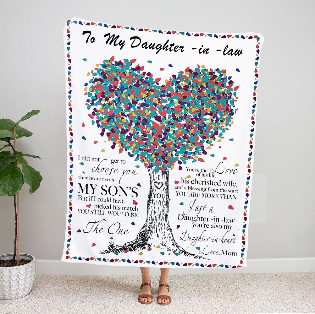 Youre The Love Of My Son Life Quote Gift For Daughter-in-law Fleece Blanket Quilt