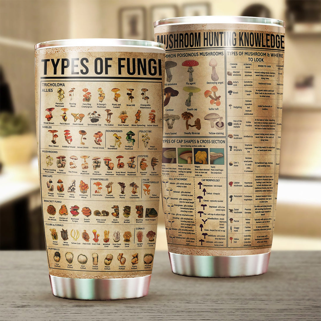 Mushroom Tumbler 20 OZ Car Mug