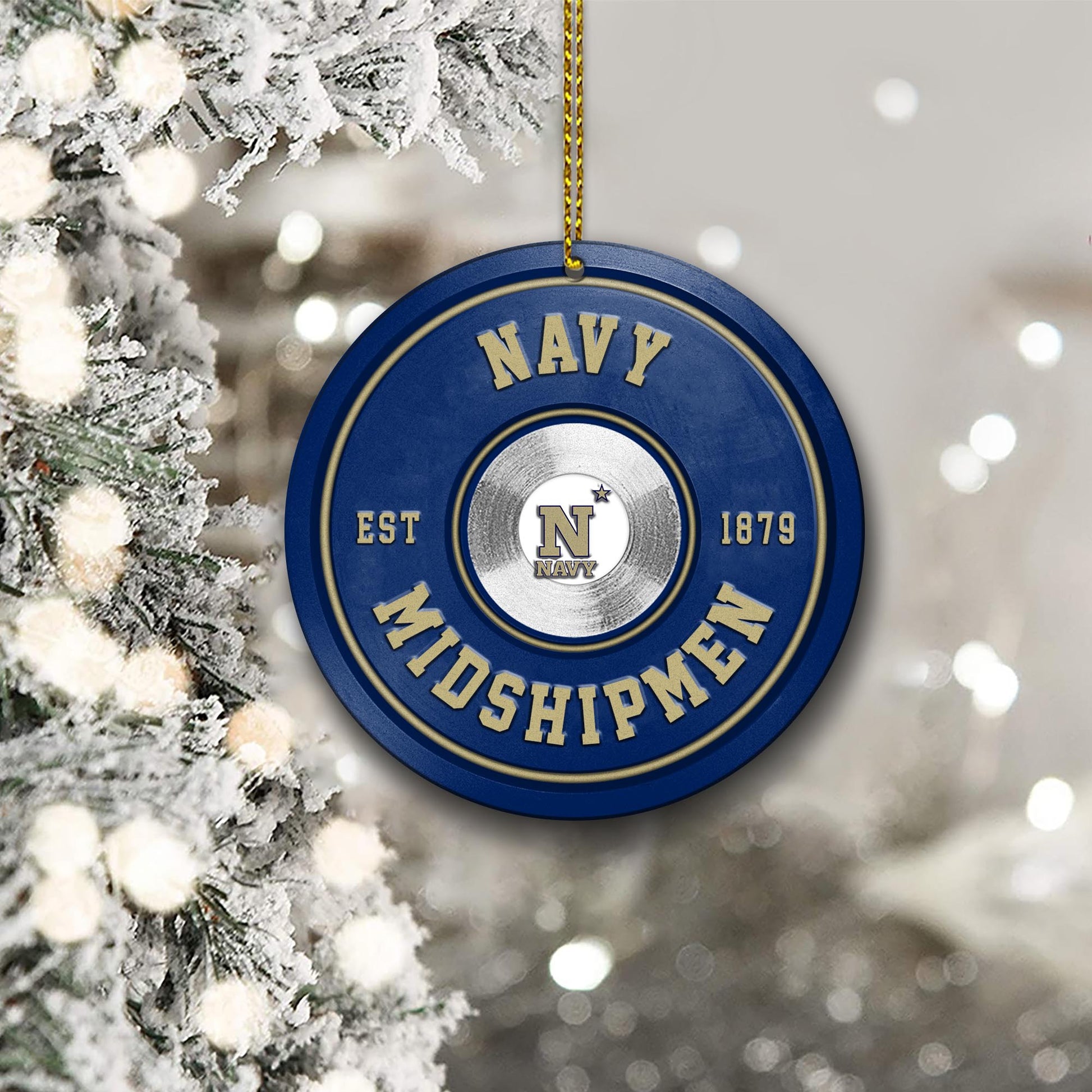 Navy Midshipmen Fitness Circle Aluminium Ornament 2 Side Trending New Arrivals H52883 ETUG311023