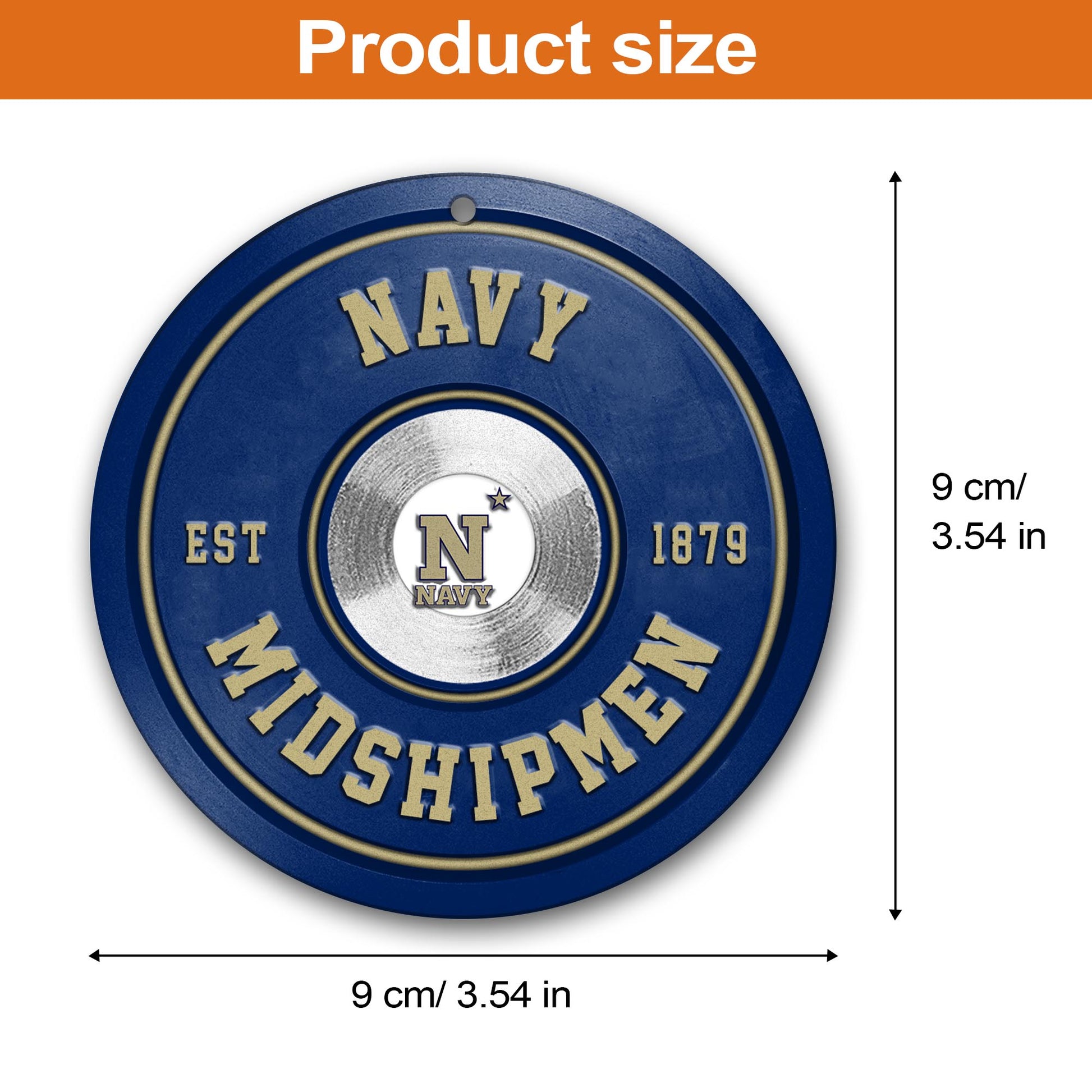 Navy Midshipmen Fitness Circle Aluminium Ornament 2 Side Trending New Arrivals H52883 ETUG311023