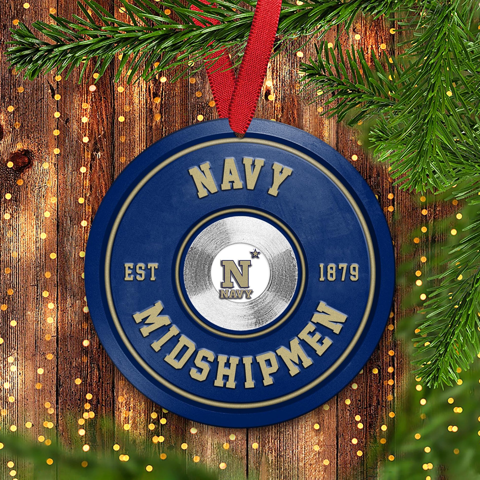Navy Midshipmen Fitness Circle Aluminium Ornament 2 Side Trending New Arrivals H52883 ETUG311023