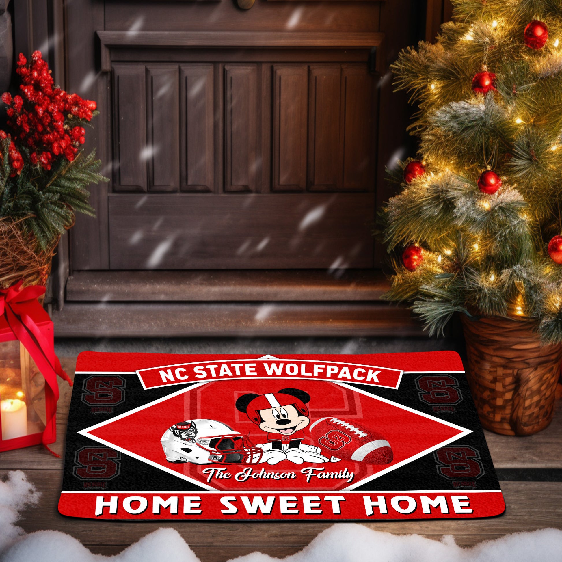 NC State Wolfpack Doormat Custom Your Family Name, Sport Team And MK Doormat, FootBall Fan Gifts EHIVM-52722