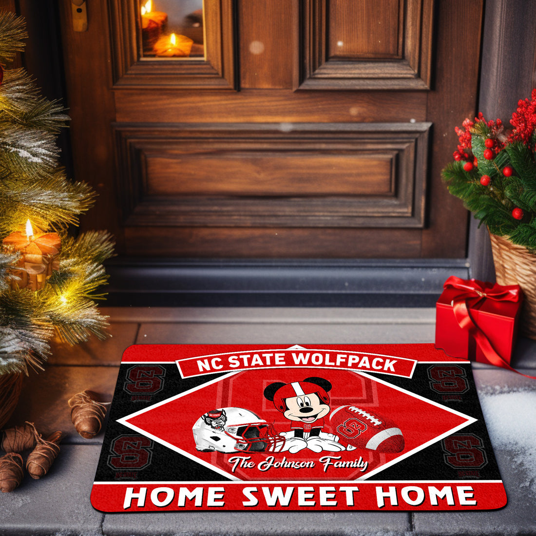 NC State Wolfpack Doormat Custom Your Family Name, Sport Team And MK Doormat, FootBall Fan Gifts EHIVM-52722
