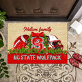 NC State Wolfpack Doormat Personalized Your Name, Sport Team Doormat, Christmas Gifts For Football Fan, Home Decor ETHY-52726