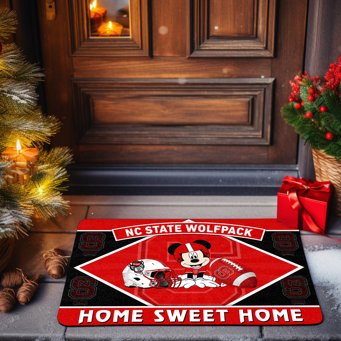 NC State Wolfpack Doormat, Sport Team And MK Doormat, FootBall Fan Gifts