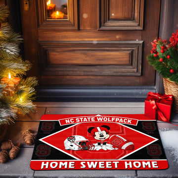 NC State Wolfpack Doormat, Sport Team And MK Doormat, FootBall Fan Gifts