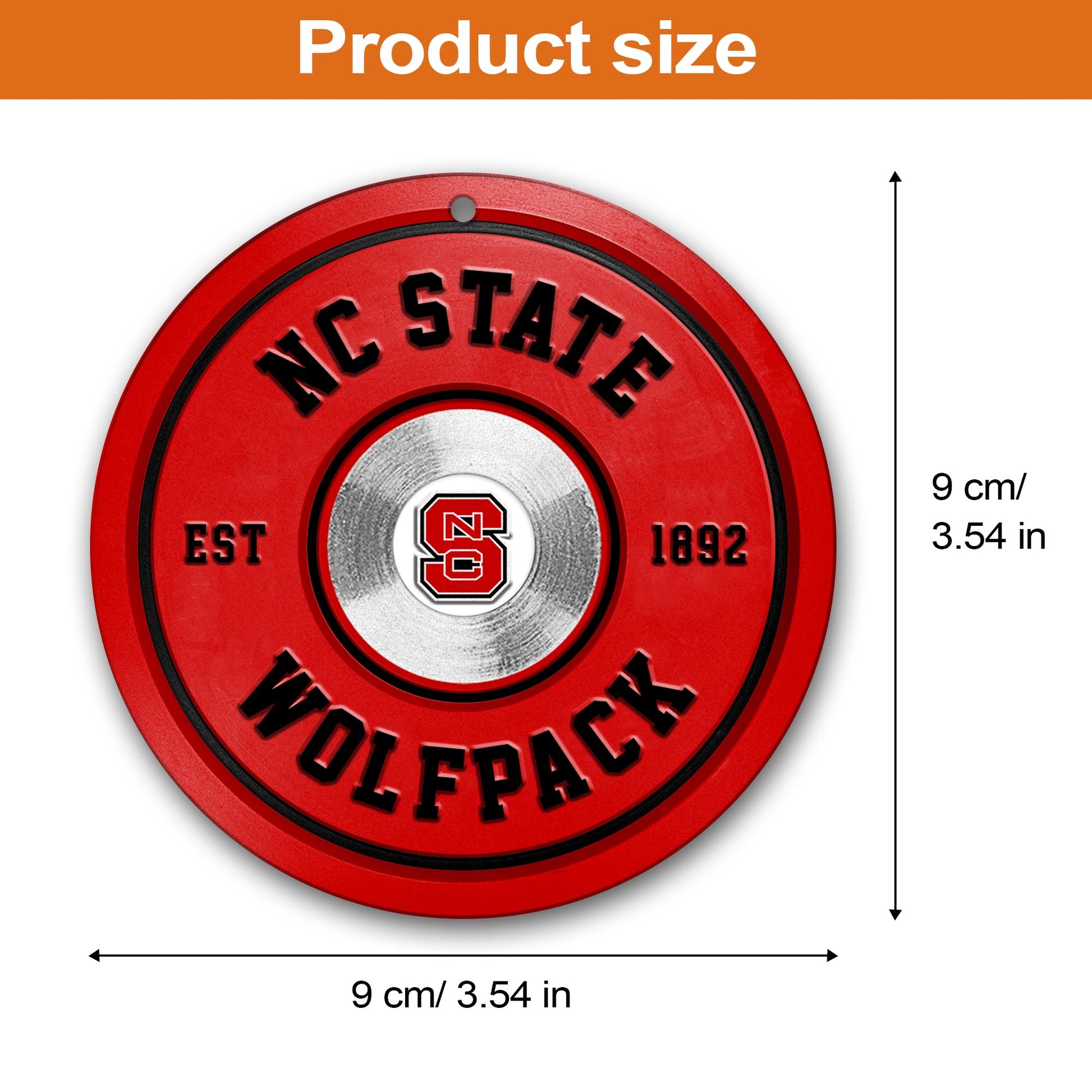NC State Wolfpack Fitness Circle Aluminium Ornament 2 Side Trending New Arrivals H52883 ETUG311023