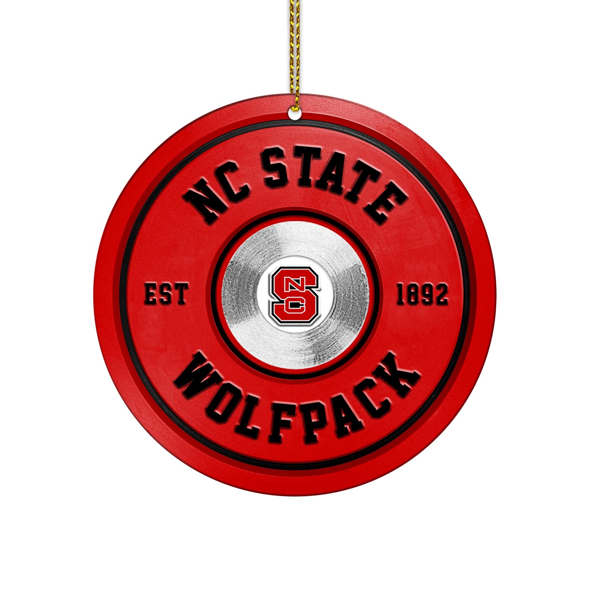 NC State Wolfpack Fitness Circle Aluminium Ornament 2 Side Trending New Arrivals H52883 ETUG311023