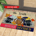 NCAA00-Welcome Fall Football House Divided Doormat - Custom name