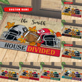 NCAA00-Welcome Fall Football House Divided Doormat - Custom name