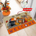 NCAA05-Clemson Tigers Welcome Fall Football Doormat - Custom name