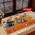 NCAA05-Clemson Tigers Welcome Fall Football Doormat - Custom name