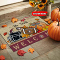 NCAA07-Florida State Seminoles Welcome Fall Football Doormat - Custom name