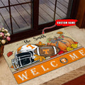 NCAA09-Tennessee Volunteers Welcome Fall Football Doormat - Custom name
