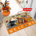 NCAA09-Tennessee Volunteers Welcome Fall Football Doormat - Custom name